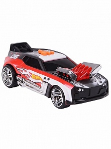 Электромеханическая машинка Hot Wheels со светом и звуком, красная 17 см (Toy State, HW90502)